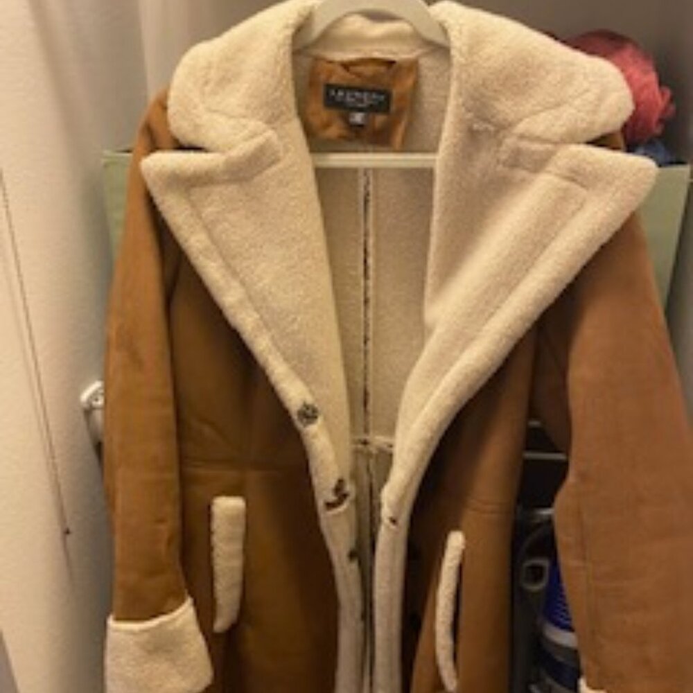 Laundry Faux Sheepskin Coat - Size Small (gently worn)